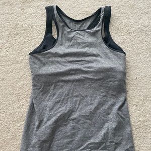 Gray lululemon racer back top